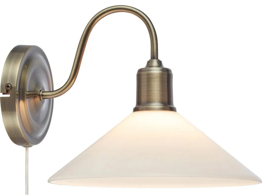 Markslöjd 108865 - Nástenná lampa VELA 1xE27/40W/230V mosadz/biela