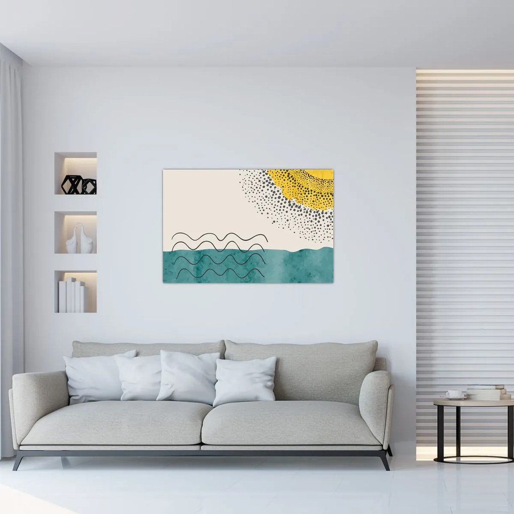Obraz - Abstraktná maľba pláže N⁰1 (90x60 cm)