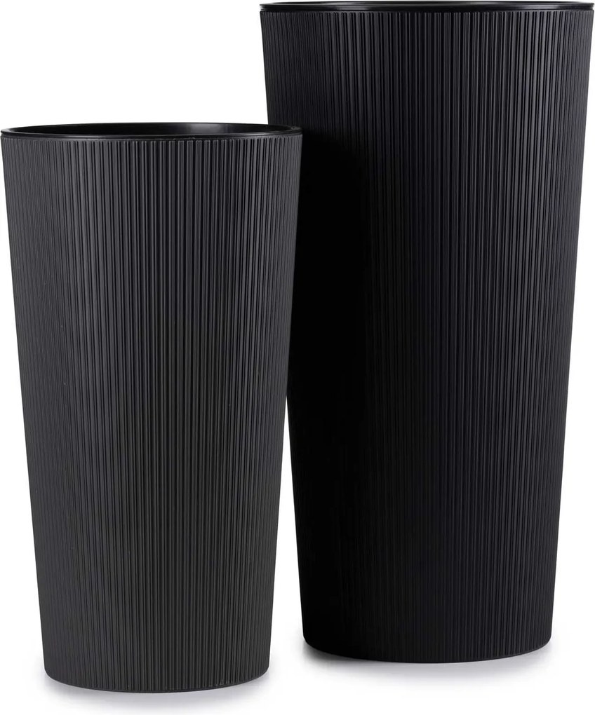 Plastový kvetináč URBANIKA ECO 57,1x29,5 cm čierny