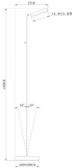 Lucide 19730/10/11 - LED Stmievateľná stojacia lampa AARON LED/12W/230V chróm
