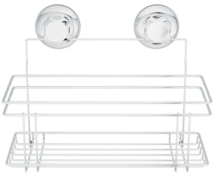 Samodržiaca kovová kúpeľňová polička v striebornej farbe Bestlock Bath – Compactor