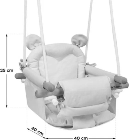 Detská hojdačka Hop 30 Grey