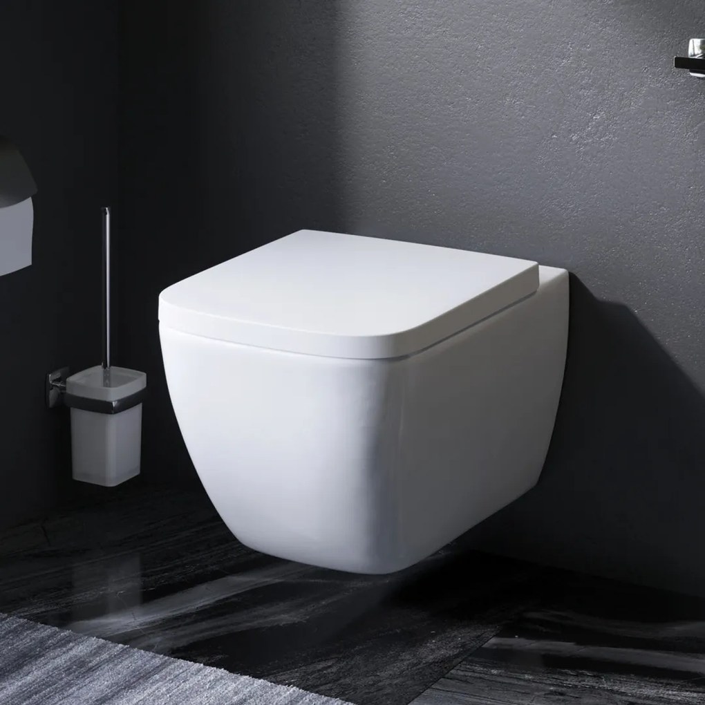 Toaletný set s inštaláciou AM.PM Gem IIS90151.GA1700 Bezokrajové, so sedadlom microlift, chróm pneumatická splachovacie tlačidlo