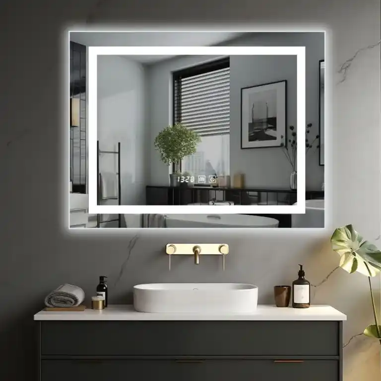 IREDA kúpeľňové zrkadlo s LED osvetlením, 90 x 70 cm | BIANO