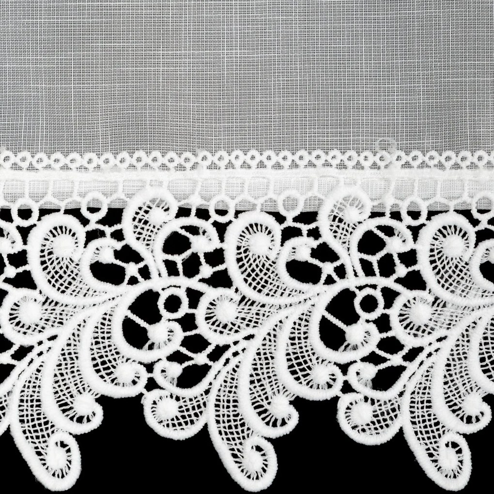KRÁTKA ZÁCLONA NA PÁSKE MARTINA 150X70 CM BIELA