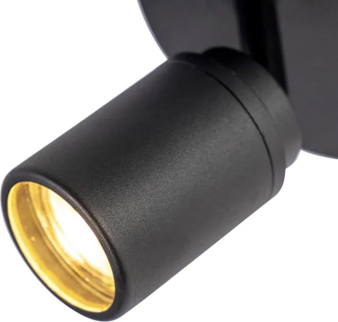 Inteligentný kúpeľňový reflektor čierny IP44 vrátane 3 WiFi GU10 - Ducha