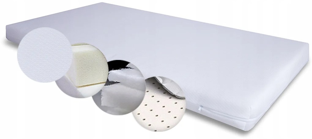 JAKS MATRAC DO POSTIEĽKY 120 X 60 LATEX PENA