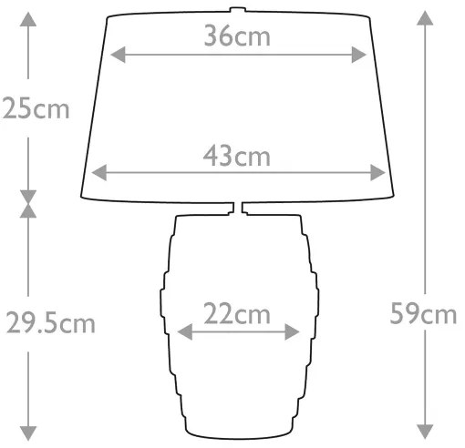 Elstead NEPTUNE-TL - Stolná lampa NEPTUNE 1xE27/60W/230V