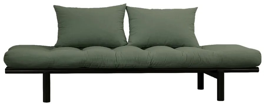 Pohovka so zeleným poťahom Karup Design Pace Black/Olive Green