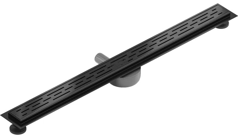 Mexen Flat 360°, nerezový sprchový žľab vzor M01 80 cm, čierna matná, 1720080-40