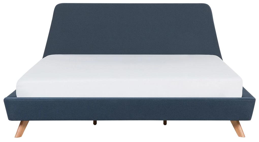 Čalúnená posteľ 180 x 200 cm modrá VIENNE Beliani