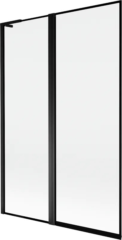 Mexen Mist L, 2-krídlová vaňová zástena, ľavá 120 x 150 cm, čierny rám, čierna - 8A9L-120-011-70-70-L
