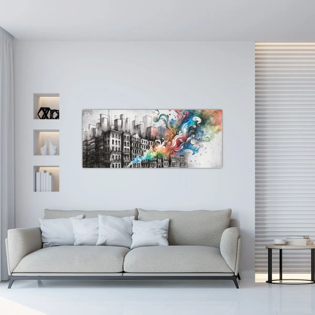 Obraz - Priemyselný život (120x50 cm)