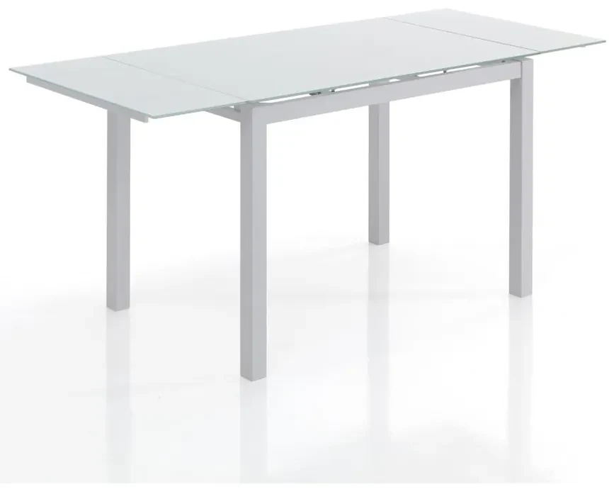 Rozkladací jedálenský stôl so sklenenou doskou 70x110 cm Fast – Tomasucci