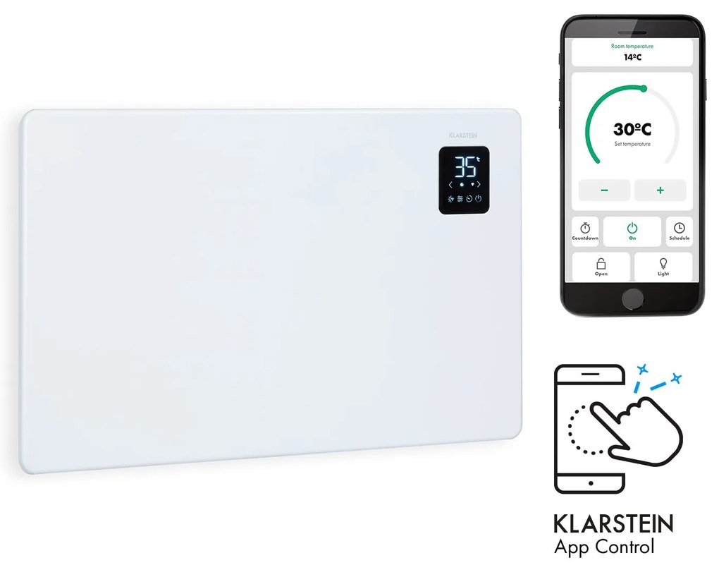 Klarstein Bansin Smart 1500, konvektor, 1500 W, ovládanie cez aplikáciu