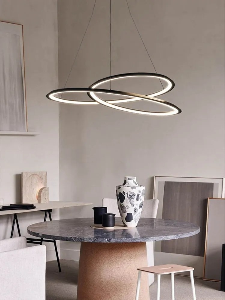 Závesná lampa La Belle XXXI čierna/biela