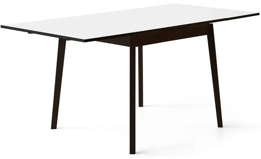 Čierno-biely rozkladací jedálenský stôl v dubovom dekore Hammel Single, 90 x 90 cm