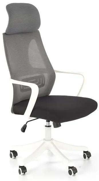 Kancelárska otočná stolička VALDEZ — látka, viac farieb Bílá / šedá