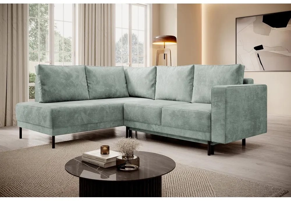 Rohová sedacia súprava Rodriguez (L) (svetlosivá + čierna). Akcia -18%. Vlastná spoľahlivá doprava až k Vám domov. 1099569