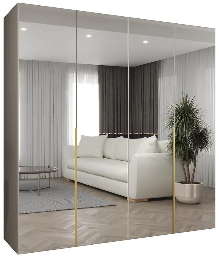 Skriňa Alicante III 200 kašmír/zlatá