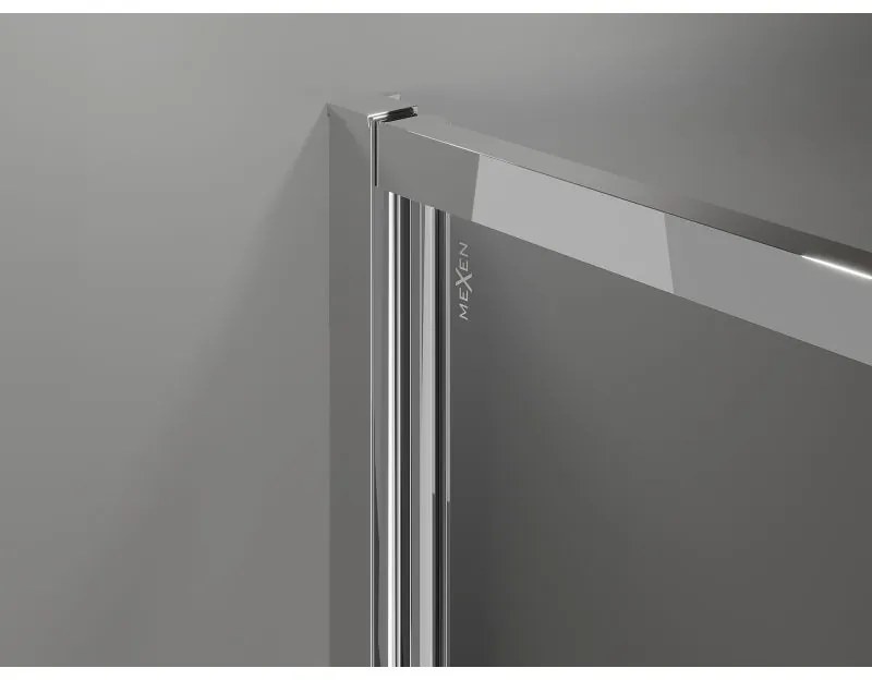 Mexen Exo, sprchovací kút s krídlovými dverami 95 x 95 cm, 6mm číre sklo, chrómový profil, 817-095-095-01-00