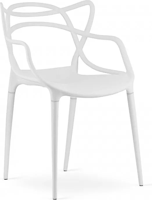 Biela plastová stolička KATO