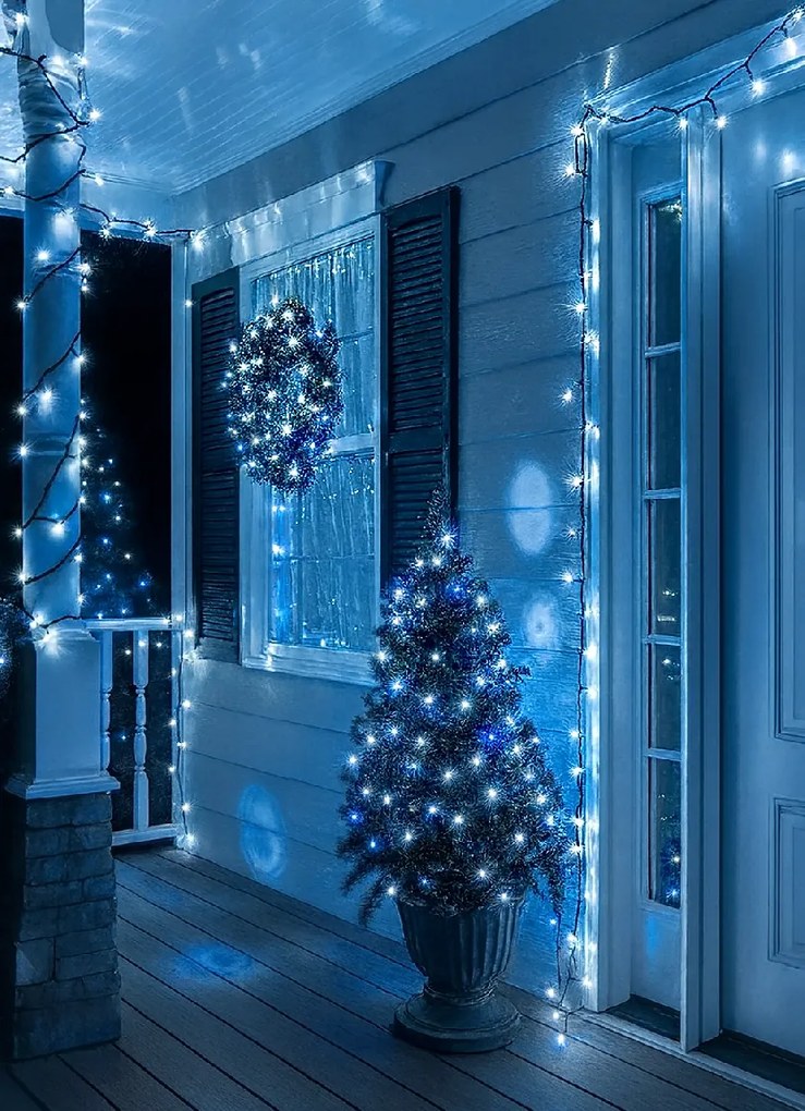 Vianočné svetielka vonkajšie FLASH studená biela 200 LED