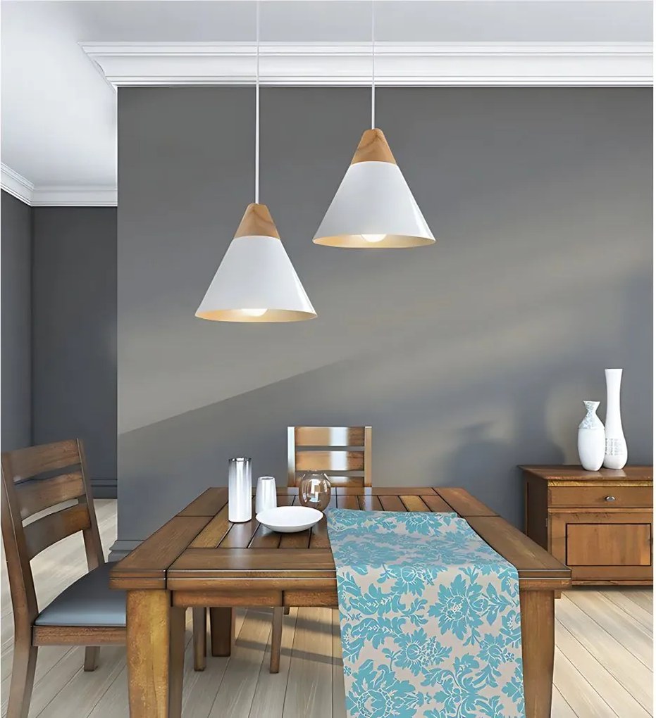 Toolight Toolight, stropné svietidlo 1xE27, SCANDI C, čierna matná-hnedá, OSW-00104