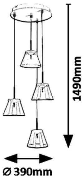 Rabalux 5032 - LED Luster na lanku AVIANA 4xLED/6W/230V