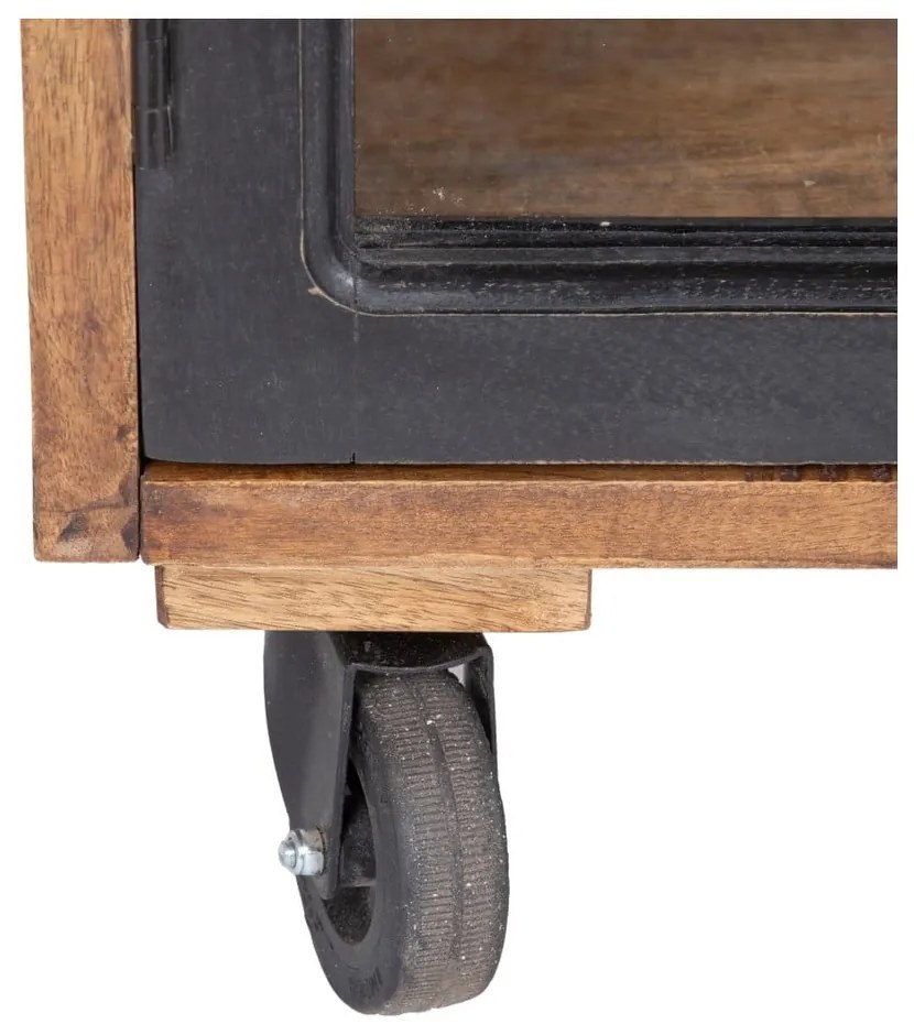 Vitrína z mangového dreva v prírodnej farbe 160x71 cm – Ixia