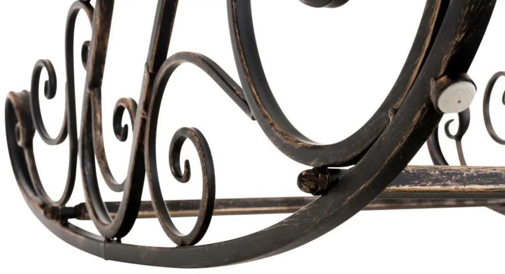 Kovové hojdacie kreslo Smile (SET 2 ks) - Bronzová