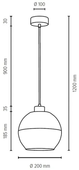 Spot-Light 1860174 - Luster na lanku ALESSANDRO 1xE27/60W/230V