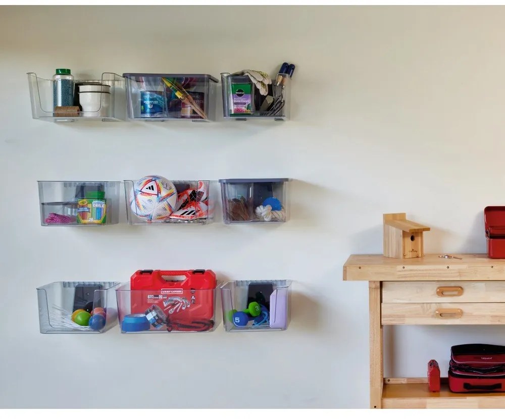 Vnútorný úložný box s vekom z recyklovaného plastu iD Wallspace – iDesign