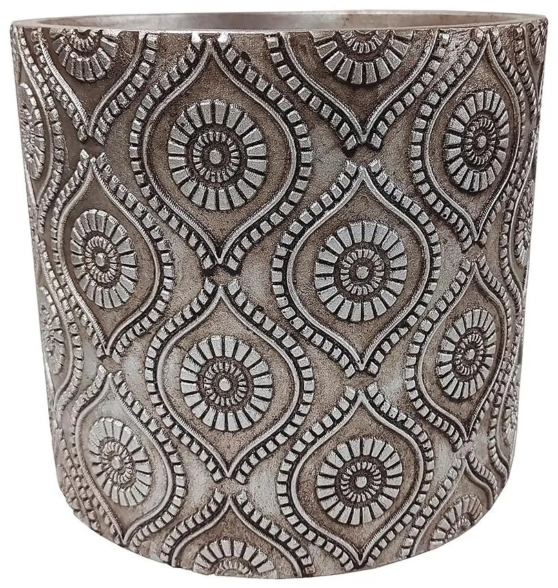 Kvetináč YS46213L strieborný