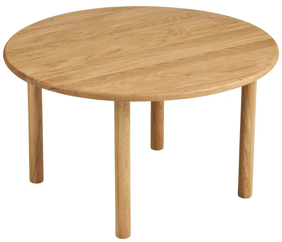 Okrúhly konferenčný stolík z dubového dreva v prírodnej farbe ø 70 cm Jena – House Nordic