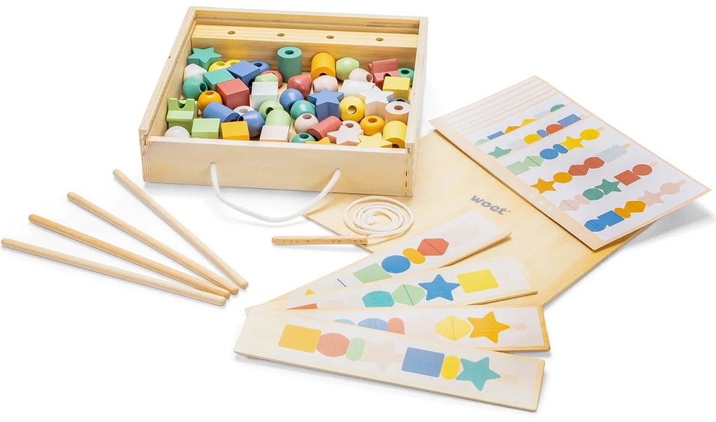 Triediaca hra s drevenými korálikmi