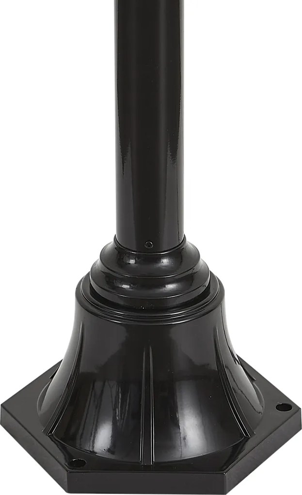 Vonkajšia lampa čierna s meďou 235 cm 3-svetlá IP44 - Mníchov