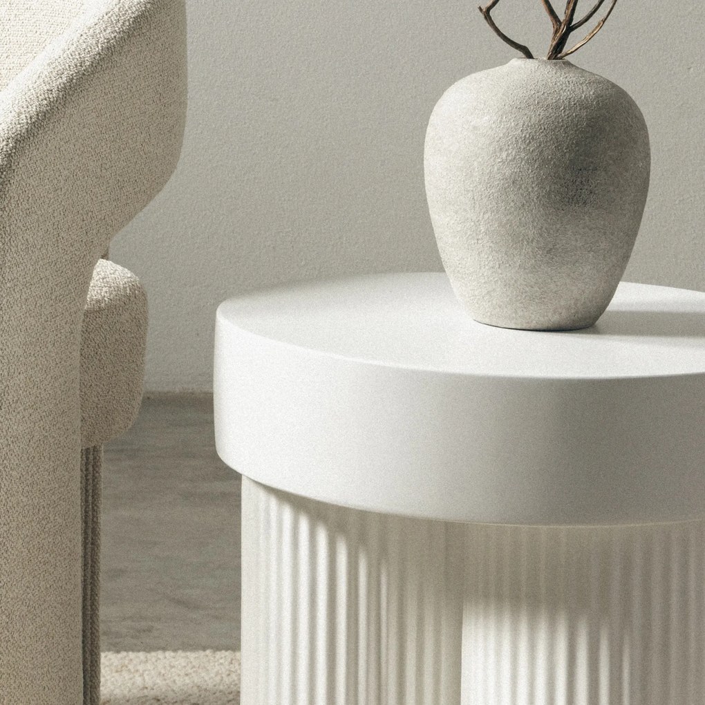 Odkládací stolek Salerno 45 cm bílý