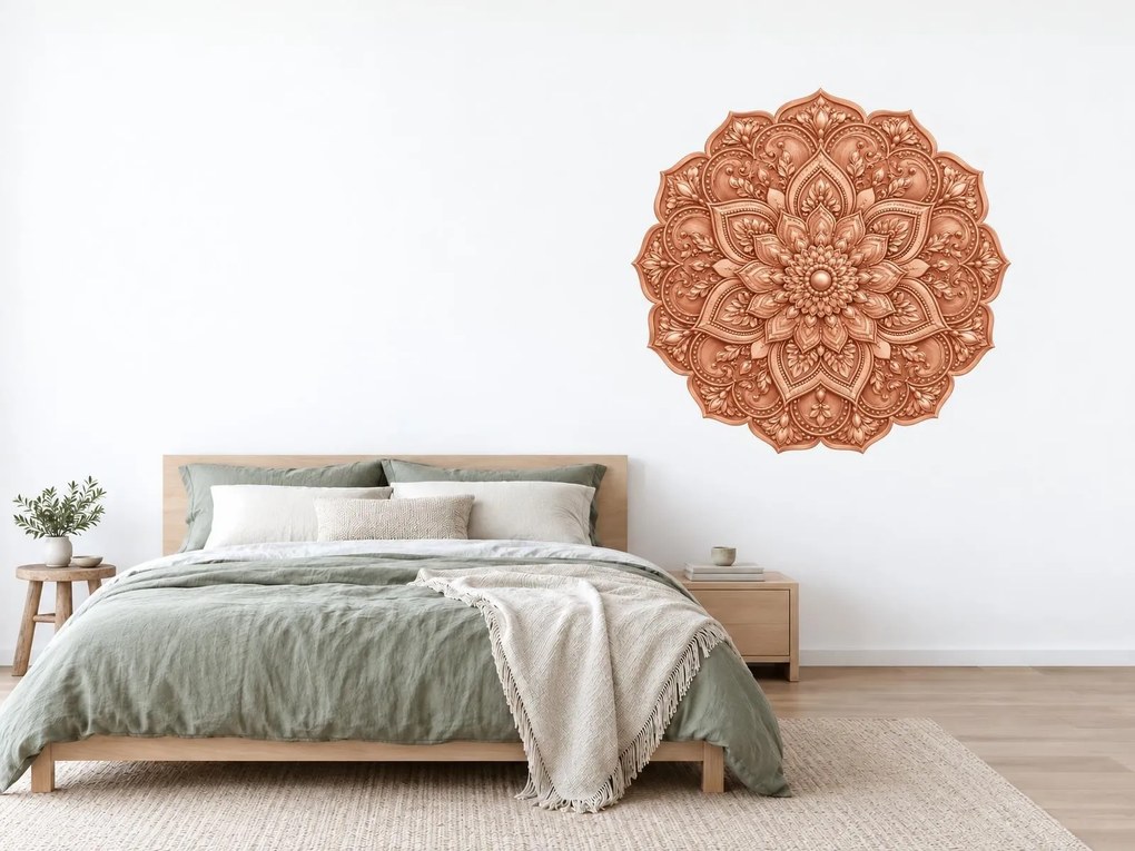 Mandala v růžovém zlatě arch 75 x 73 cm