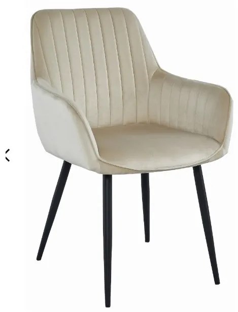 TRENDIE Zamatová stolička Talin béžová