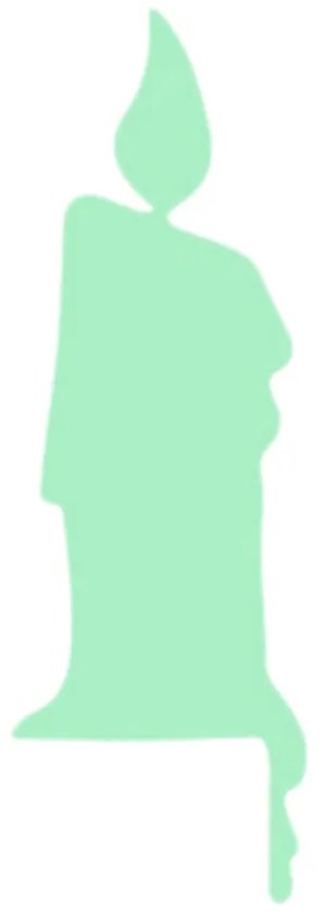 Fosforová samolepka na vypínač "Sviečka" 17x6 cm