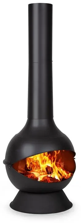 Knight on Fire, záhradný krb, nehrdzavejúca oceľ, čierny