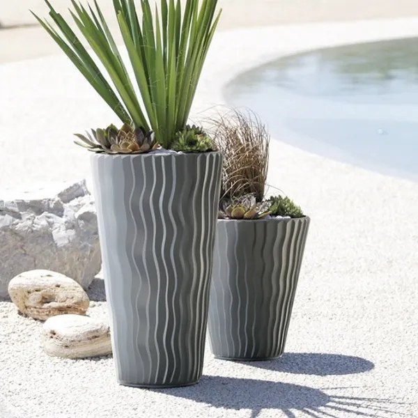 Plastový kvetináč DBSP350 34,9 cm - antracit