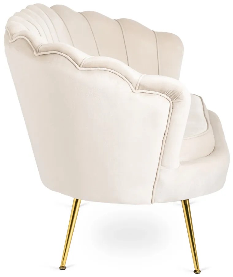 Vintino zamatová sedačka ZORAYA krémová