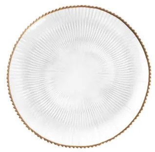 Dezertný tanier LYNN so zlatým okrajom 722493
