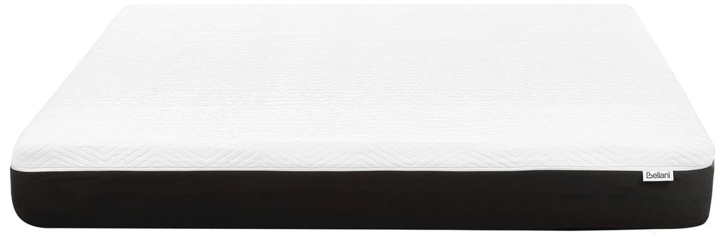 Penovo-gélový matrac so snímateľným poťahom 180 x 200 cm tvrdý SPONGY Beliani