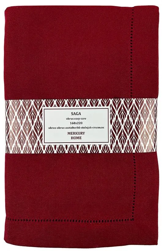 Obrus SAGA bordová 160x220 easy care