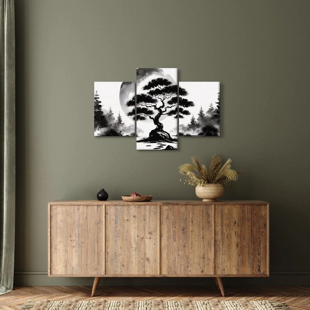 Obraz – Čiernobiela bonsai (90x60 cm)
