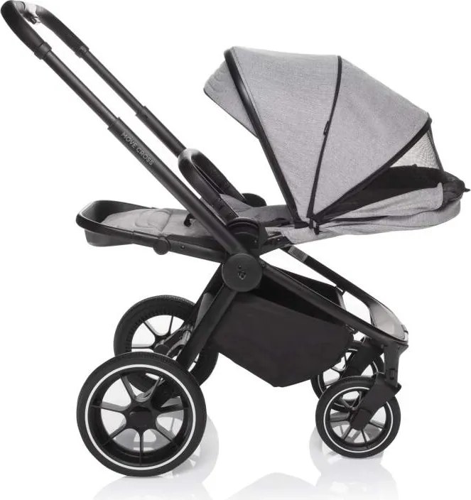 Zopa športový kočík MOVE CROSS + nánožník a pláštenka - silver grey /silver