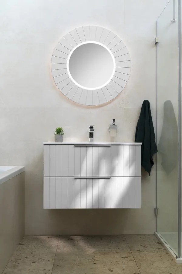 Sapho Sapho, LUMIRO STRIP guľaté zrkadlo s LED osvetlením v ráme, priemer 90cm, siena, LR950-4242S